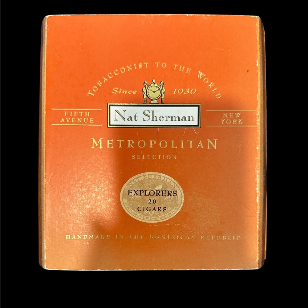 Vintage Nat Sherman Wood‎ Cigar Box